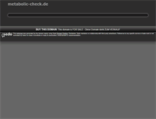 Tablet Screenshot of metabolic-check.de